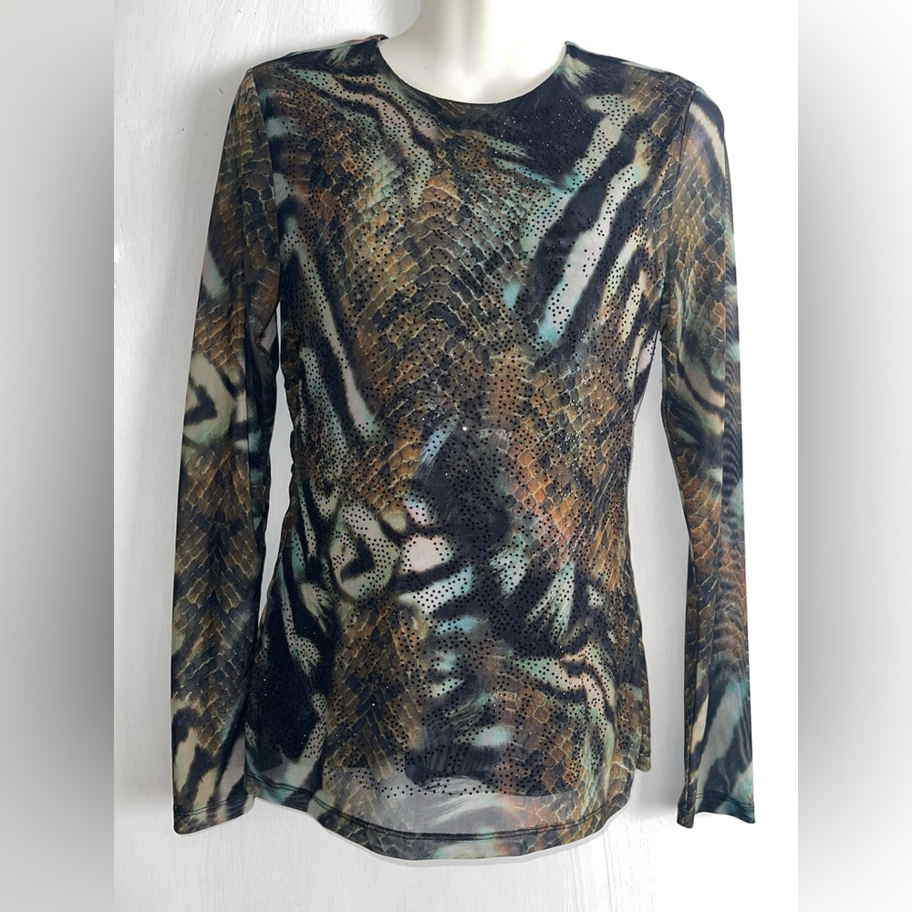oo la la animal print blouse